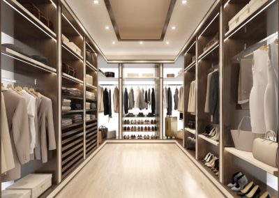 Large illuminated closet