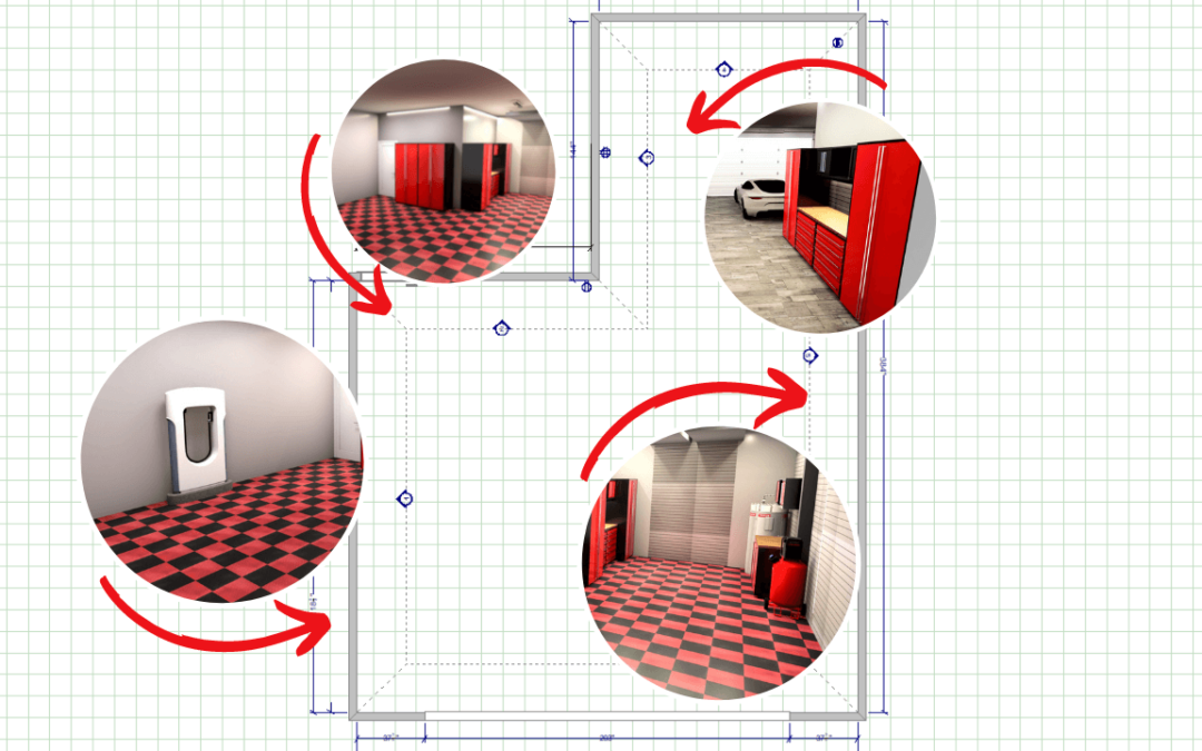 Garage floor plans and rendering