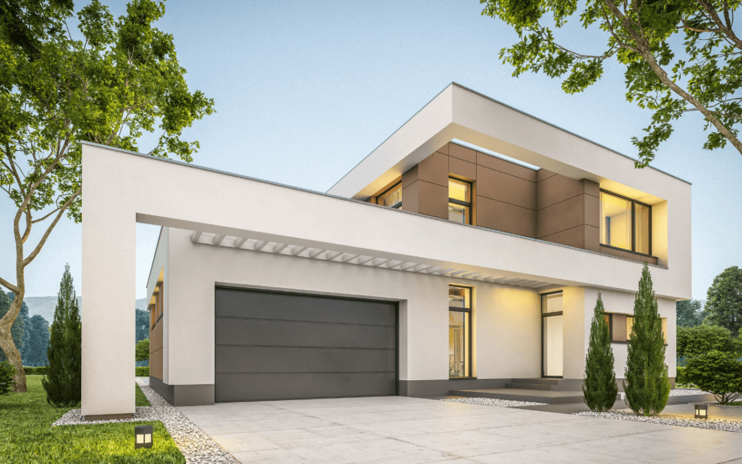 Modern home with garage